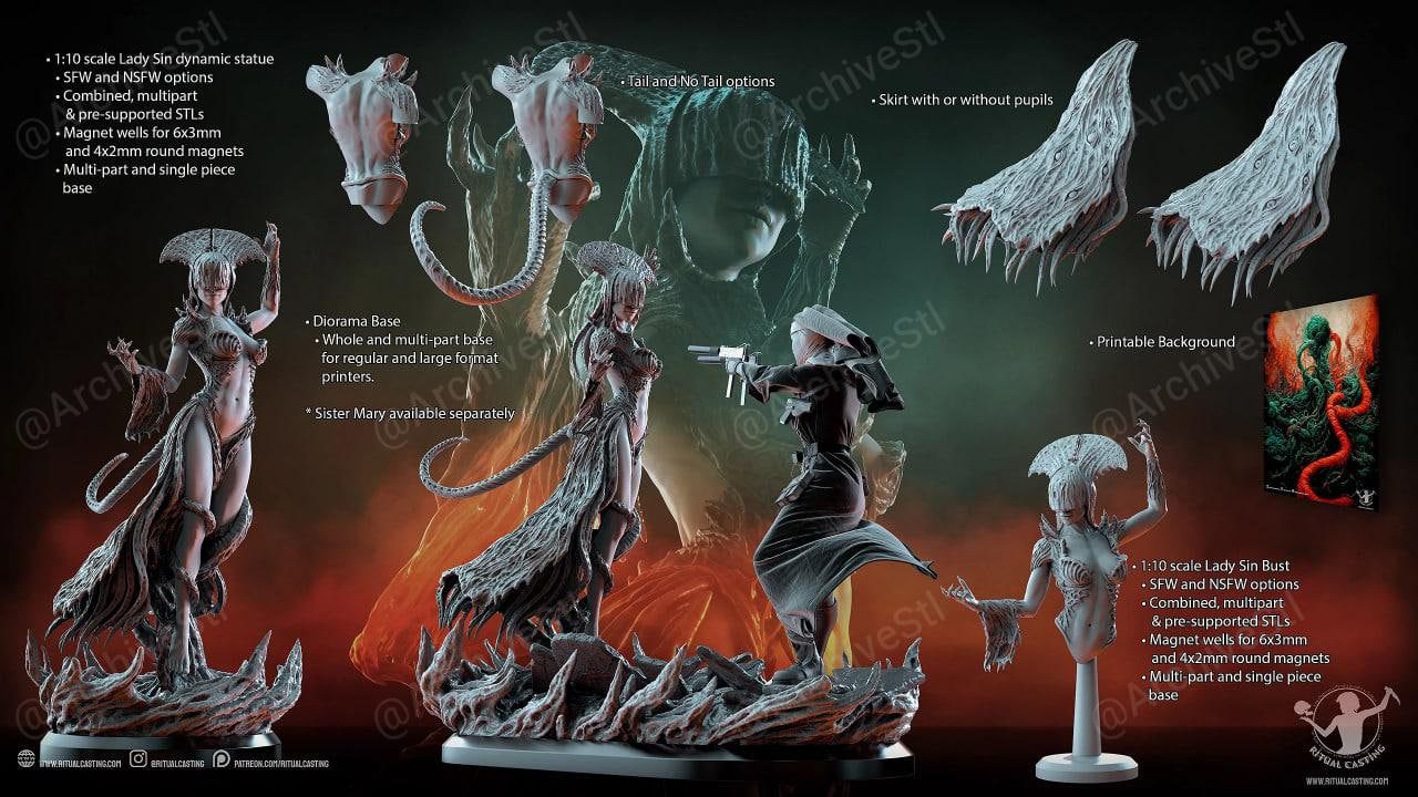 罪恶女士 Lady Sin 3D打印图纸